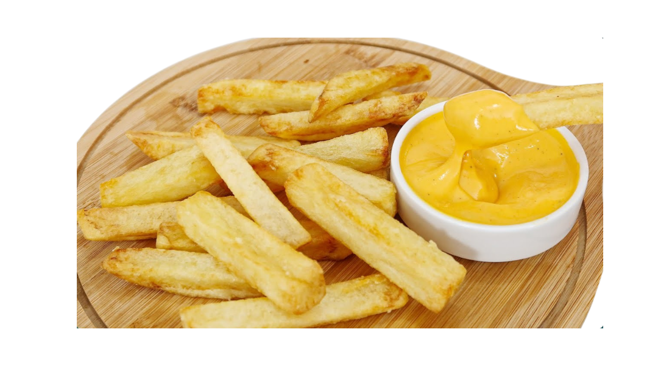 BATATA RUSTICA COM MOLHO DE QUEIJO