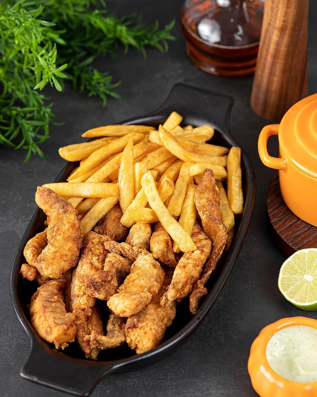 FILE DE TILAPIA COM FRITAS